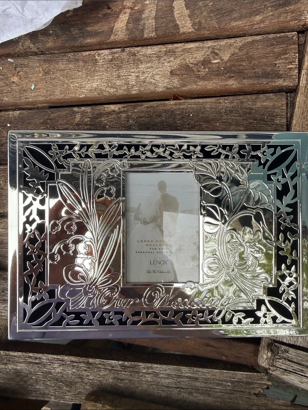 Lenox Our Family Silver Floral Design Photo Album